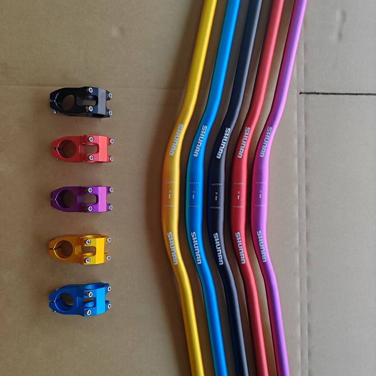 SHUNAN aluminum alloy mountain bike handlebar, bicycle handlebar and crossbar set 780mm long