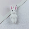 Resin flocking three-dimensional cartoon cute colorful rabbit animal pendant DIY handmade jewelry pendant accessory material resin flocking small figurine pendant Item Picture