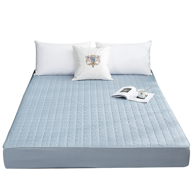 Cross-border Amazon frosted urine isolation pad mattress protective cover, washed cotton with cotton lining bed cover, full coverage waterproof bed cover Item Picture