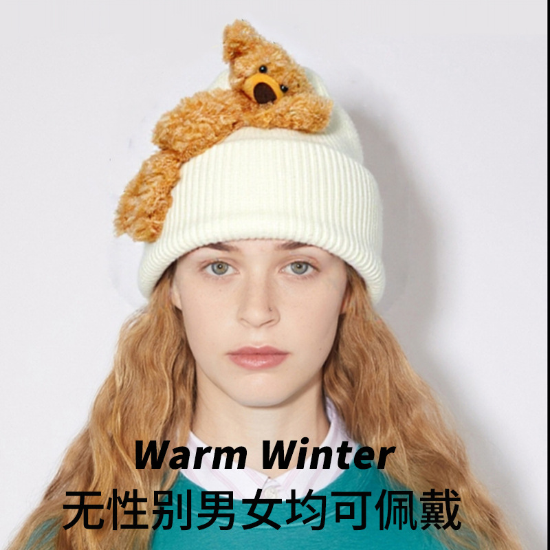 针织帽/针织帽子/冬天帽子/女士帽子/帽子细节图