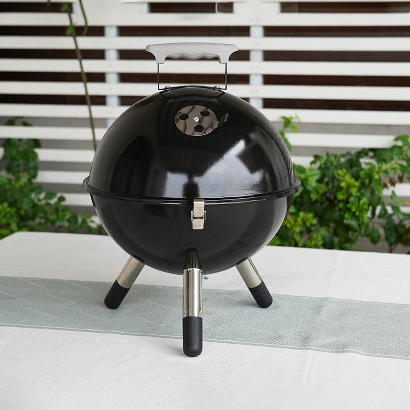 圆形足球炉便携烧烤炉户外木炭烧烤架美式烧烤炉露营BBQ焖烤炉子