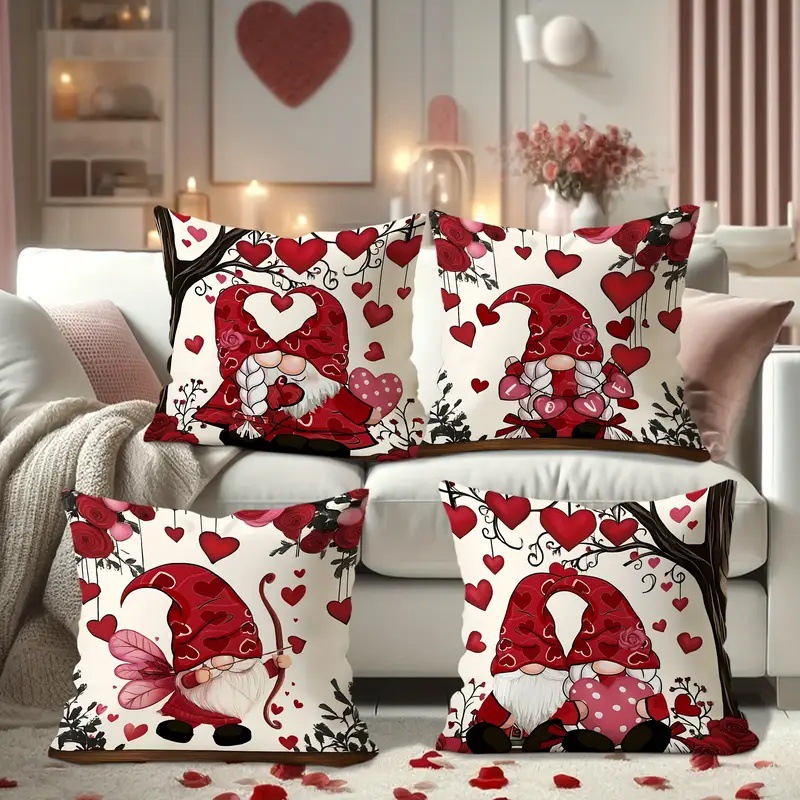 Cross-border InS-style foreign trade best-selling romantic heart-shaped love Valentine's Day pillowcase for living room, sofa and bedroom decoration Application Scenario