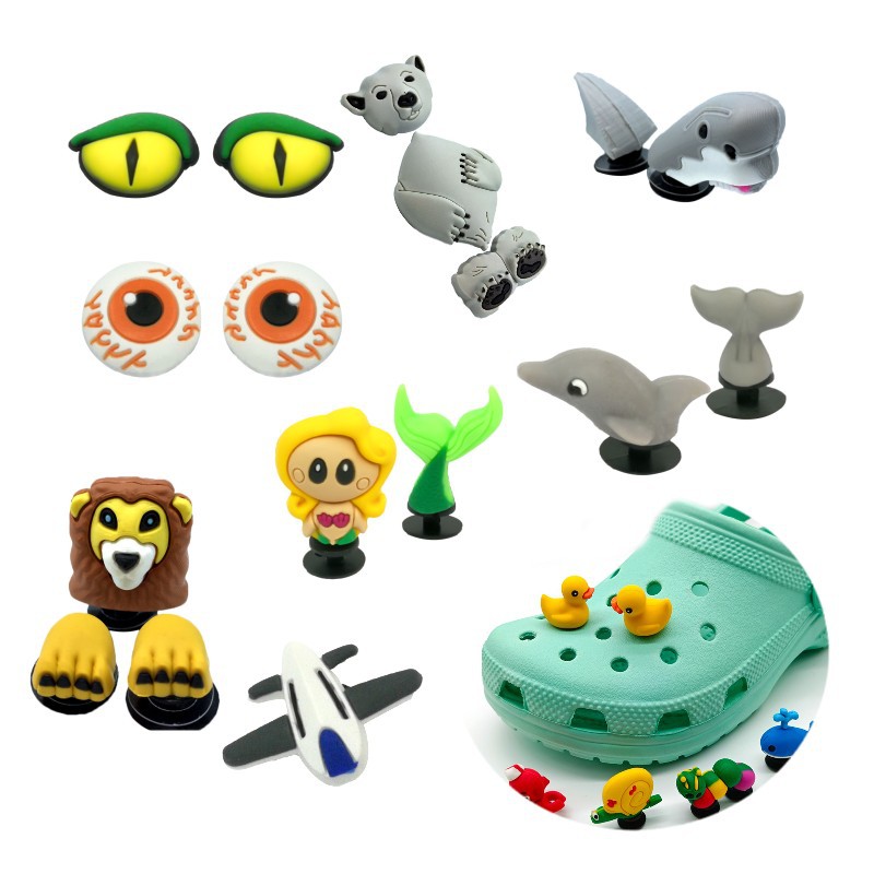 鞋扣/鞋带扣装饰/洞洞鞋装饰品/拖鞋配饰/鞋扣配件白底实物图