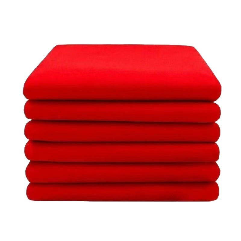 中国风红布黄布纯棉布料祠堂庙会佛事用布婚庆开业剪彩红棉布批发白底实物图