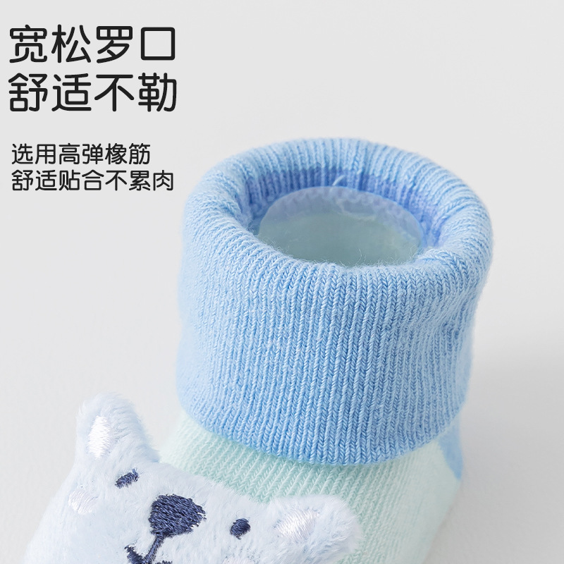 Baby socks, thin A-class floor anti-slip socks for boys and girls, 0-6 months old cartoon dolls, newborn socks Application Scenario