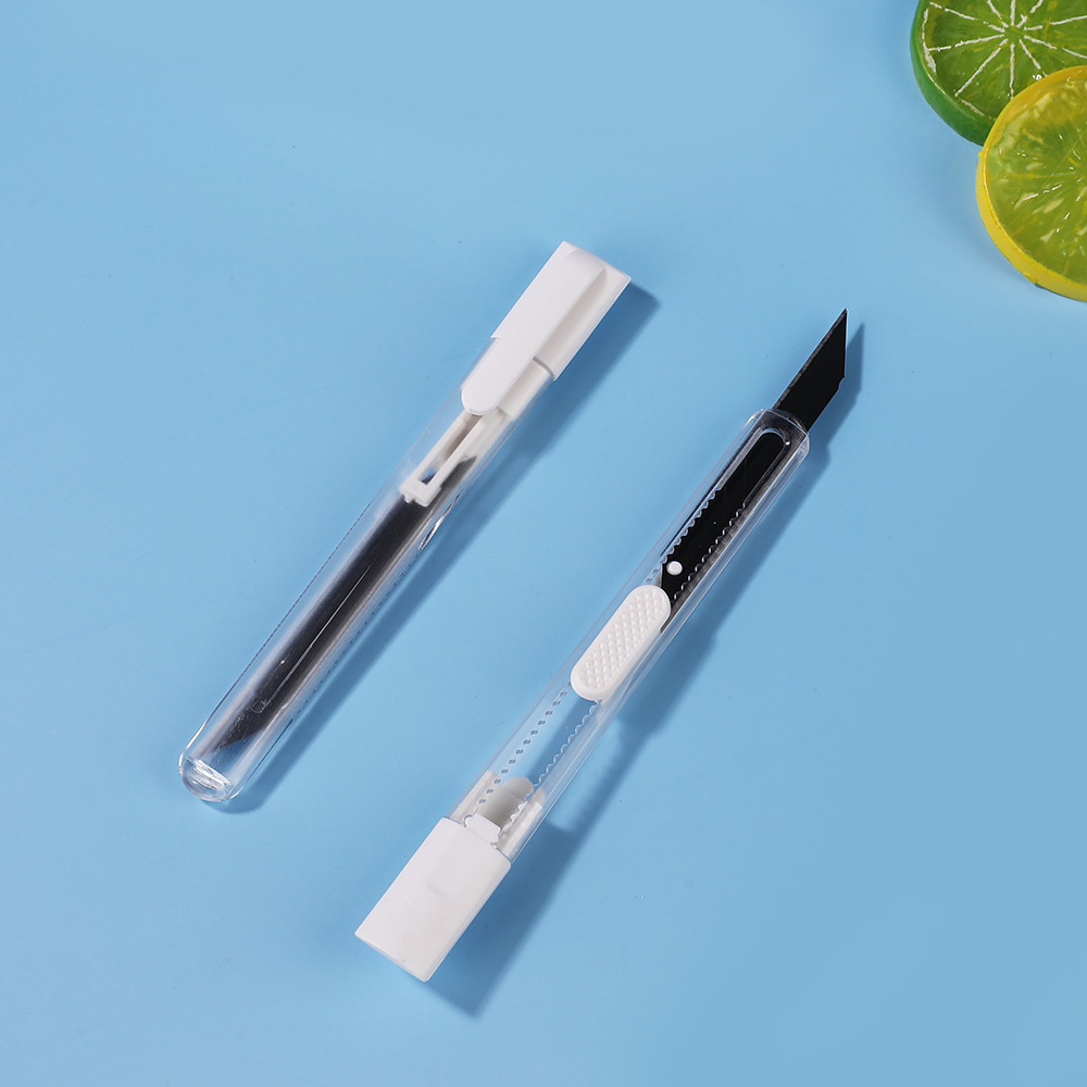Pioneer 8159 Transparent Utility Knife, 30-degree sharp corner office art paper cutting utility knife Specification image