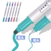 Weiya Hui WYH016 Soft color polka dot color pen and dot Highlighter pen for making diaries, student double-headed highlighter pen Specification image
