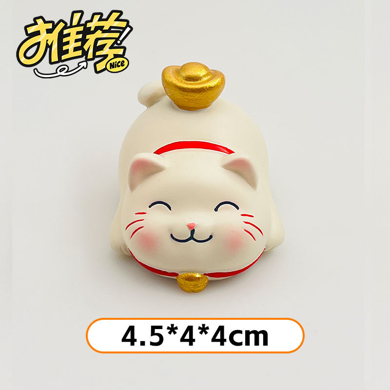 Cute cartoon Maneki Neko figurines with micro-landscapes, housewarming gifts, car-mounted desktop creative decorative items details Picture