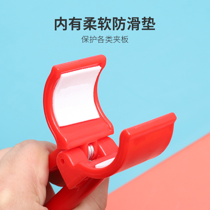 广告夹子塑料360度多色机械夹拇指夹POP夹广告夹超市展示架批发细节图