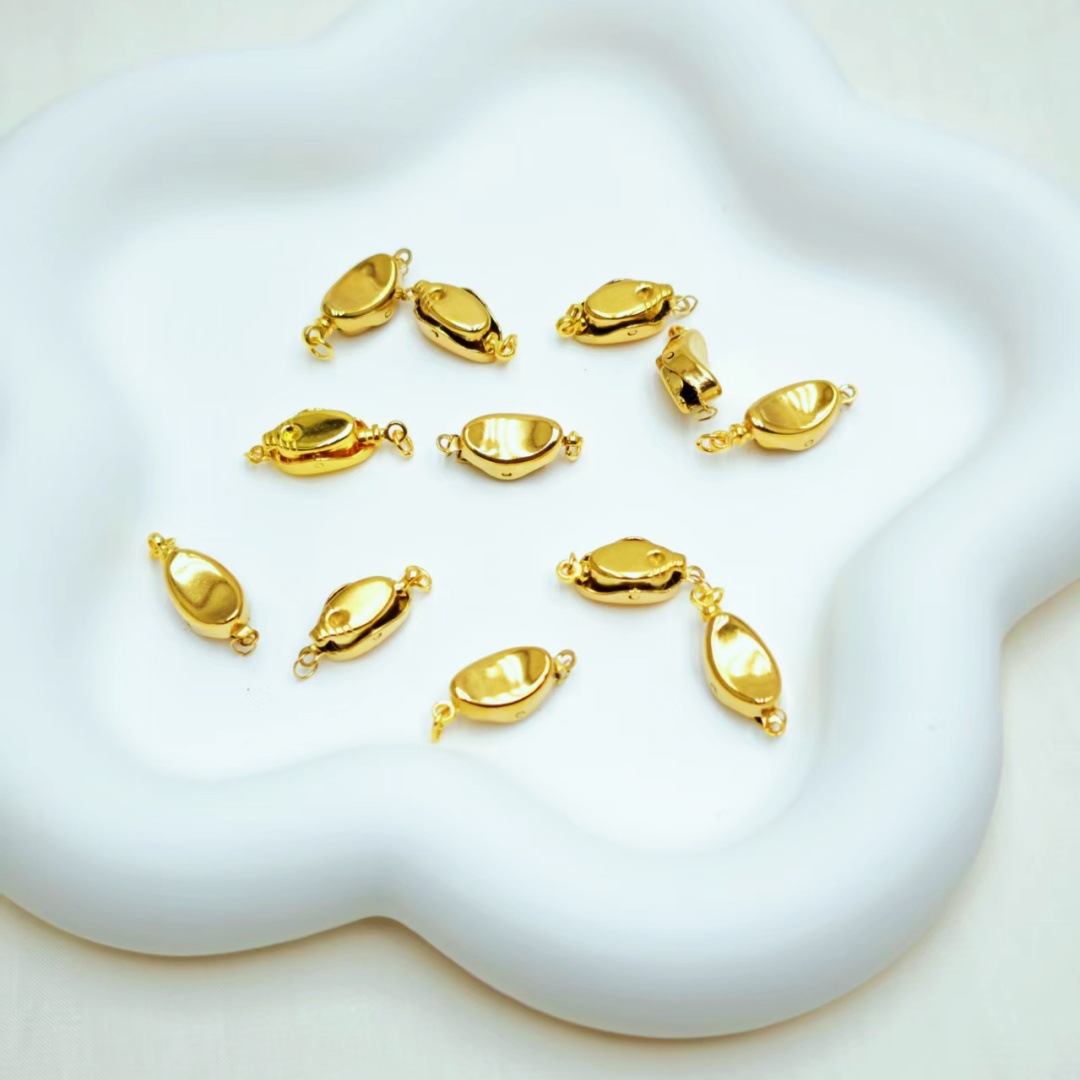 Stainless steel ingot clasp, pearl necklace, bracelet connecting clasp, titanium steel polished DIY jewelry accessories and ornaments Application Scenario