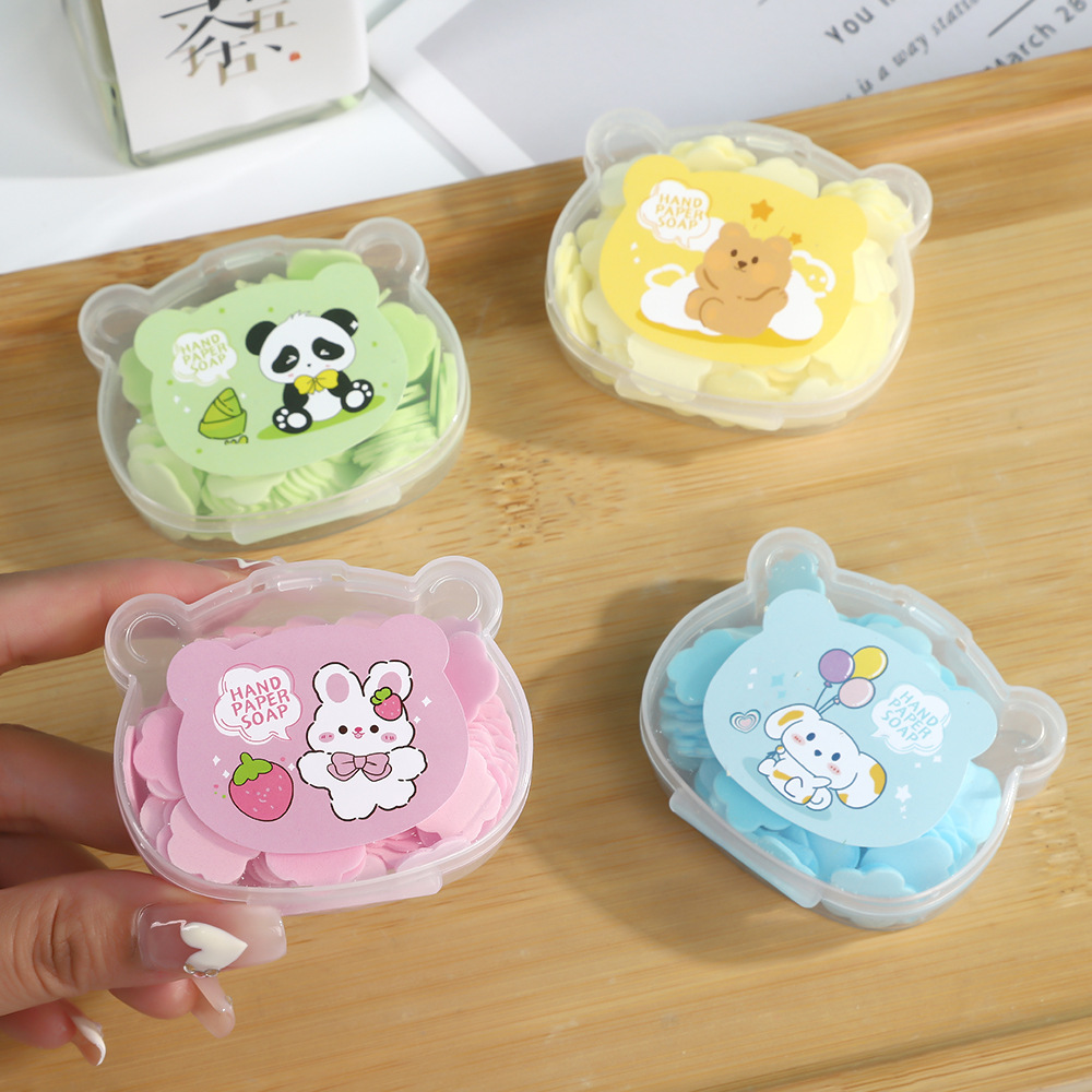 Viaje jabón portátil rebanadas para niños mano mano mini pétalos de mano rebanadas de jabón desechables papel de jabón bacteriosupresor details Picture