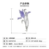 The elegant purple enamel iris flower brooch exudes a fashionable and versatile charm. It is a new oil-drip flower brooch for women Specification image