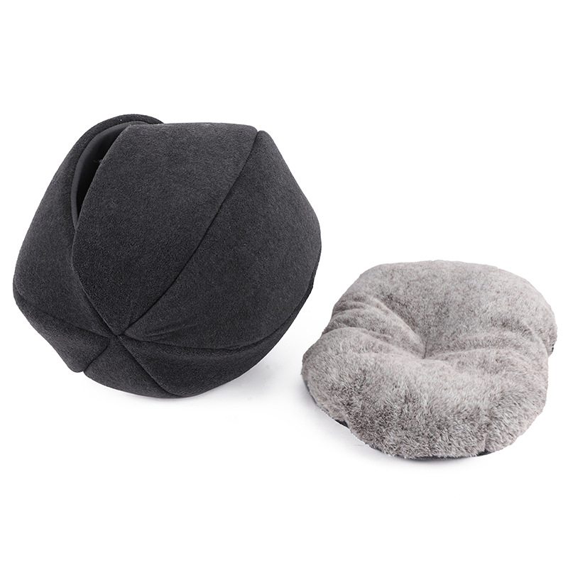 Wholesale of new winter fleece cold-proof pet beds, creative single-layer windproof irregular-shaped pet beds and pet sleep beds Item Picture