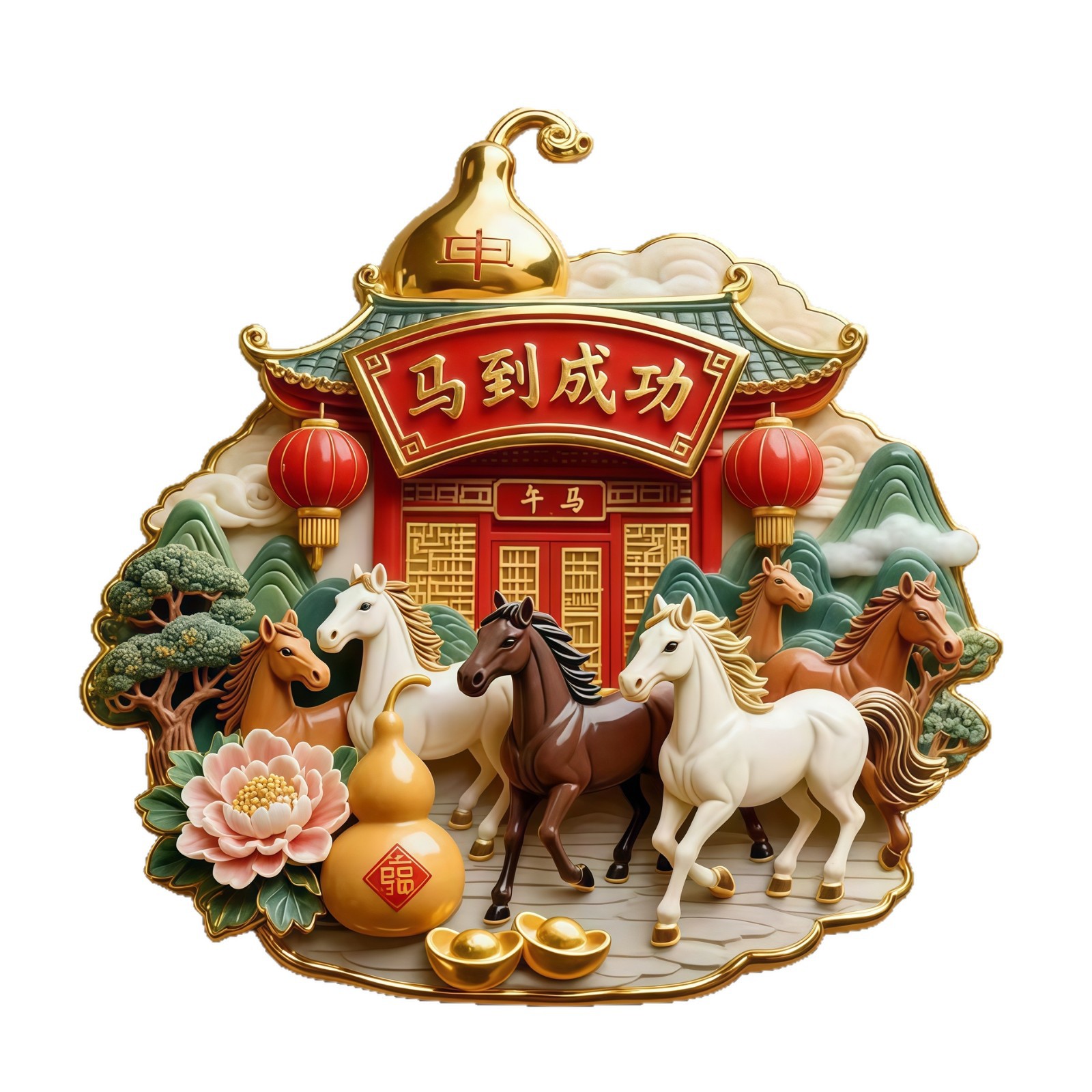 【 The Twelve Chinese Zodiac Signs 】 Fridge Magnets, cultural and creative flat fridge magnets, Chinese trend and Chinese style travel souvenirs Item Picture