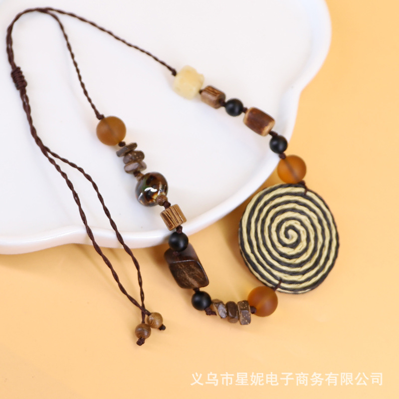 波西米亚风项链时尚名族风毛衣链欧美项链耳环套装异域风情项批发