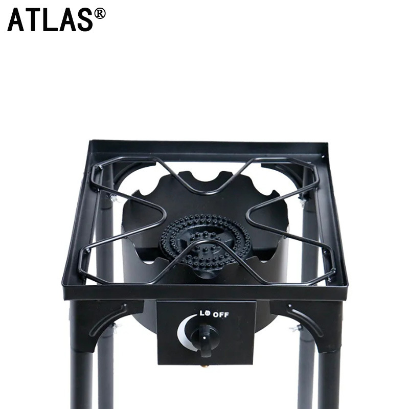 ATLAS Outdoor portable single-head gas stove, windproof fierce stove, camping and picnic gas stove, folding energy-saving stove
