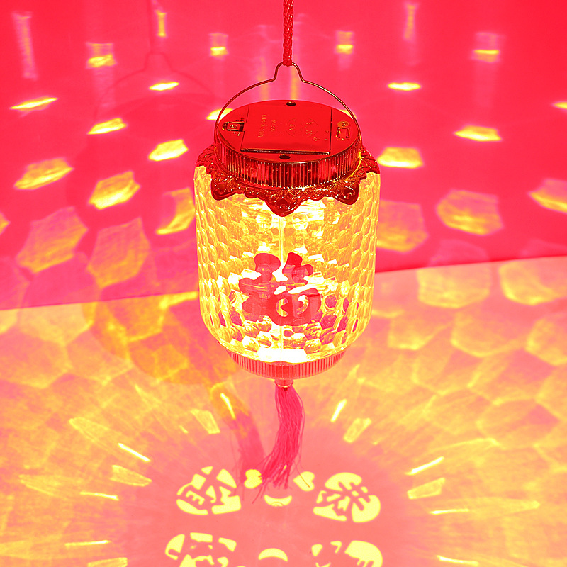 Dynamic projection red lanterns 2024 New Year Lantern Festival Decorations, Luminous Festival Grand Prosperity lanterns Manufacturer wholesale Application Scenario