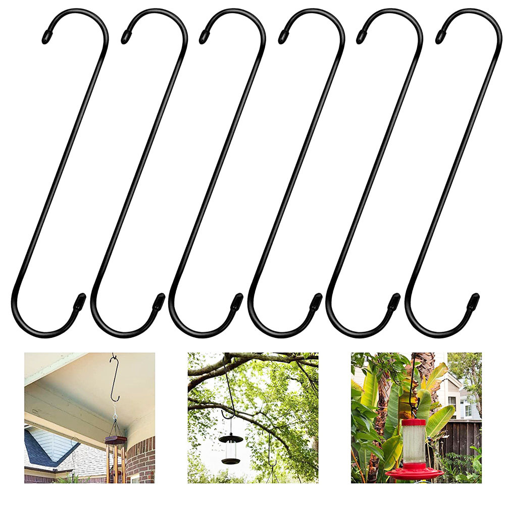 跨境衣帽间隔挂钩 喂鸟器S型挂树钩汽车配件长钩厨房厨具金属挂钩