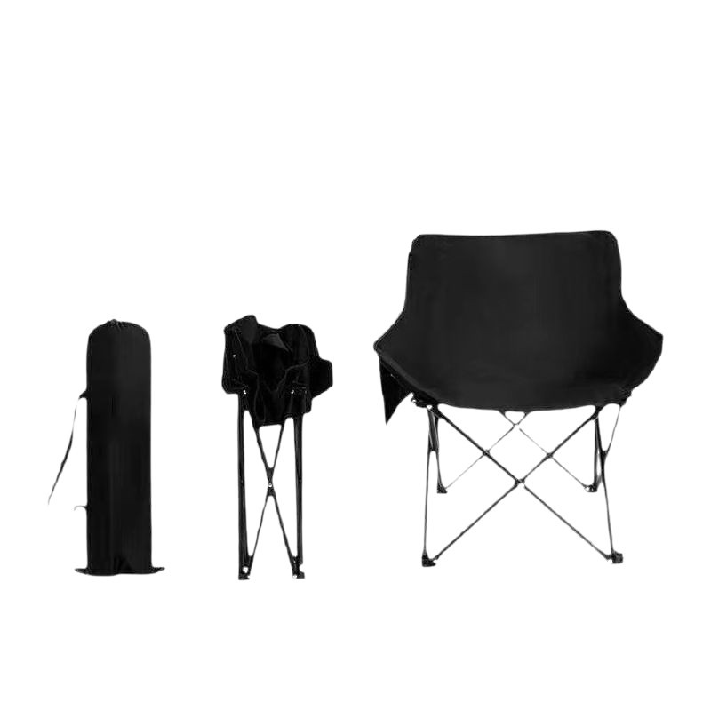 户外便携折叠椅月亮椅露营椅聚餐画画车载便携休闲椅折叠椅钓鱼椅白底实物图