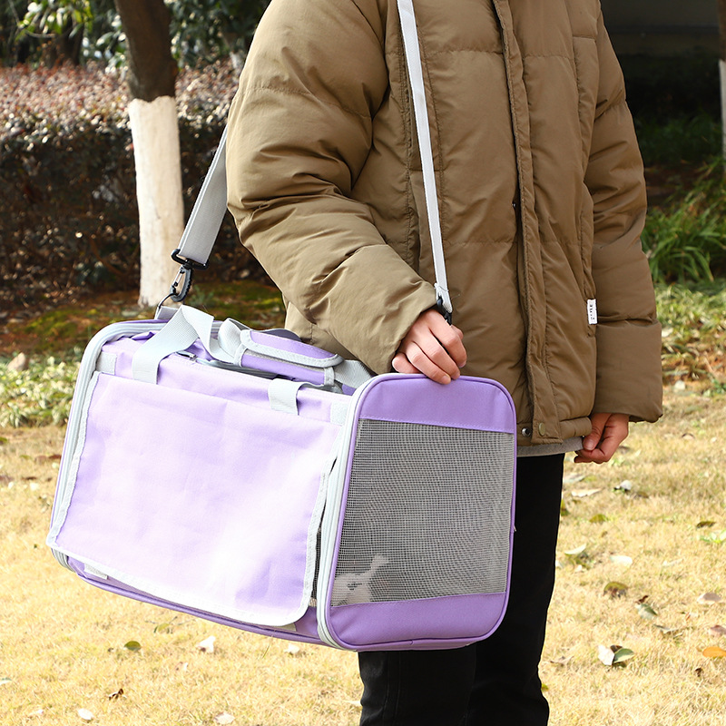 Rongka Pet Cross-border Amazon Pet Bags, Oxford Cloth Pet handbags, Portable pet Breathable cat cages, portable cat bags details Picture