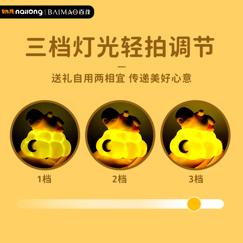 正版奶龙小夜灯超长续航拍拍灯婴儿喂奶护眼台灯床头灯卧室睡眠灯 Application Scenario