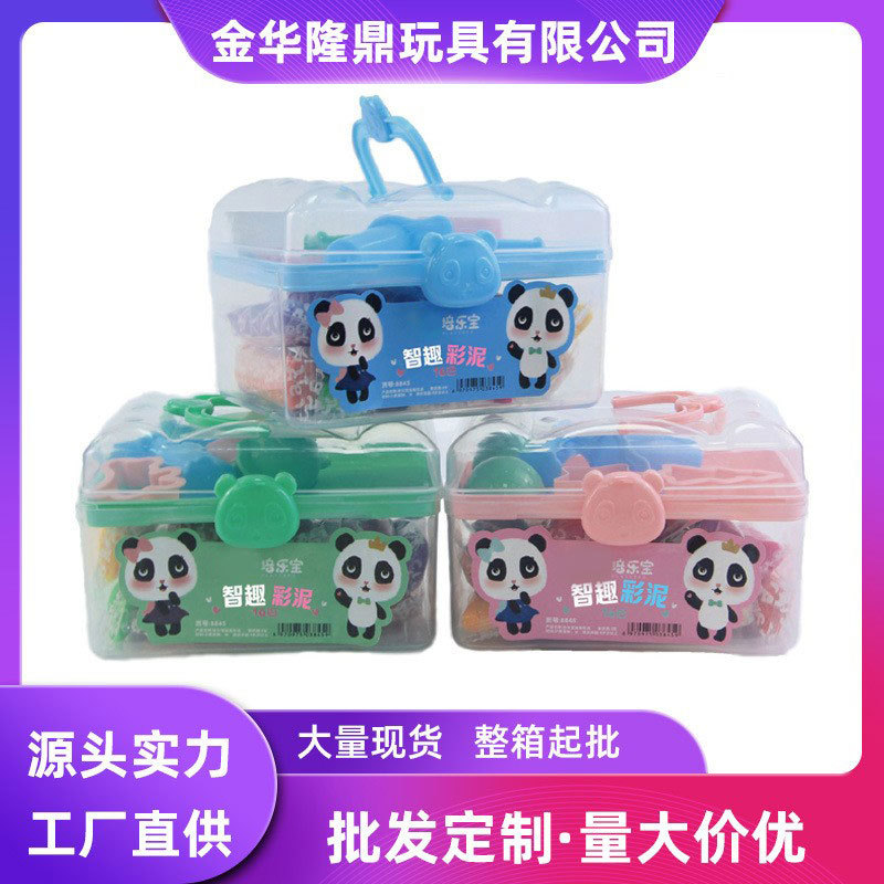 16/20/24-color plasticine box, square flour clay, colored clay, children's diy parent-child toys, educational toys details Picture