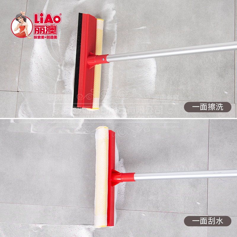 LIAO Household glass wiper, aluminum alloy telescopic window cleaning tool, glass cleaner, telescopic aluminum alloy Specification image
