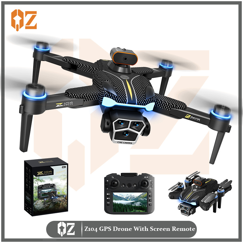 Z104 drone GPS automatic return, 4.5-inch large screen remote control, 8K high-definition aerial photography, long-range remote control aircraft