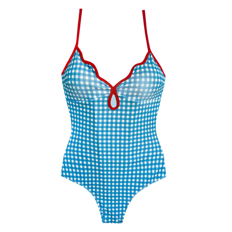 The 2026 new bestseller, conservative, slimming and sexy one-piece halter suit for hot spring soaking, Thai high-end sleeveless swimsuit for women, 125662 Item Picture