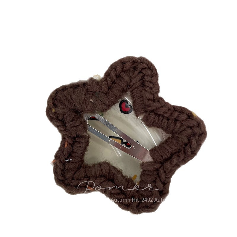 New korea handwork hilo pentagrama horquilla otoño gotas de agua niños lateral pelo roto pinza broche broche mujer punto estrella estilo horquilla multicolor colección otoño invierno chica cute todos los días vintage tocados Item Picture