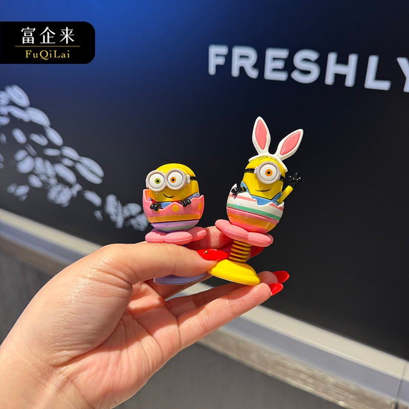 Fuqilai's official Minions Easter Egg series "Yoyo Fun" car cartoon figurines and creative car decorations are available for wholesale and consignment