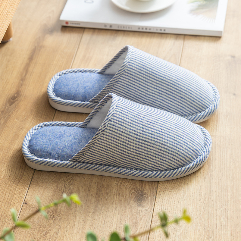 Spring and autumn cotton slippers, four seasons and winter women's indoor cotton and linen anti-slip linen home couple wholesale cotton slippers Application Scenario