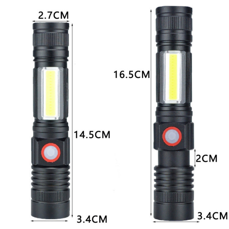 New P50+Cob High-Intensity Flashlight Usb Charging T6 Magnet Outdoor Multi-Functional Led Flashlight Cob Work Light Item Picture