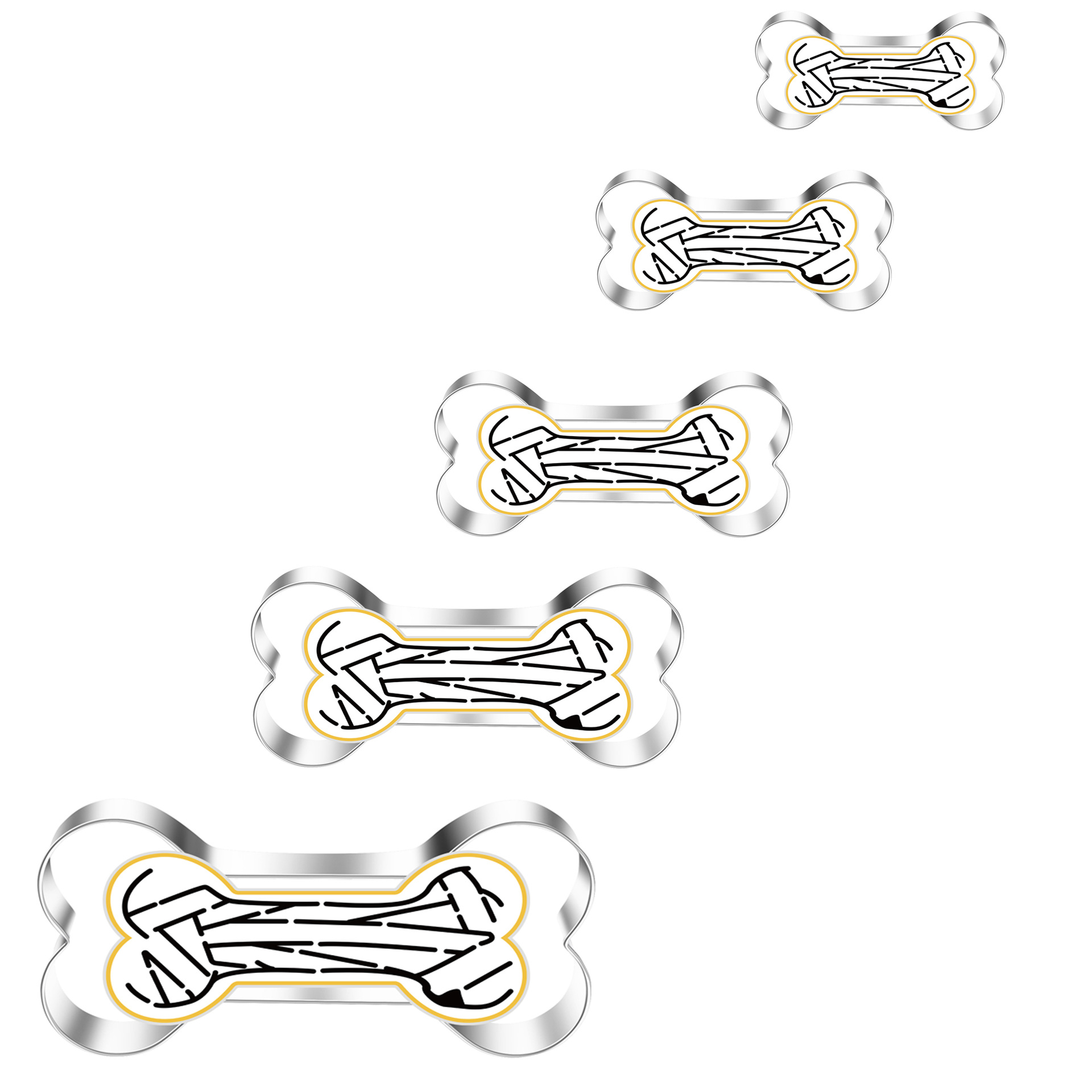 厨房用品烘培模具骨头造型不锈钢饼干模家用厨房小工具跨境电商货源蛋糕模具