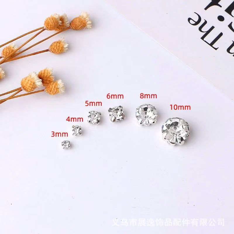 Single-claw glass claw diamond, sparkling, hand-sewn diamond, water diamond, high-end wedding dresses, evening gowns, shoes, bags, accessories, DIY jewelry and accessories