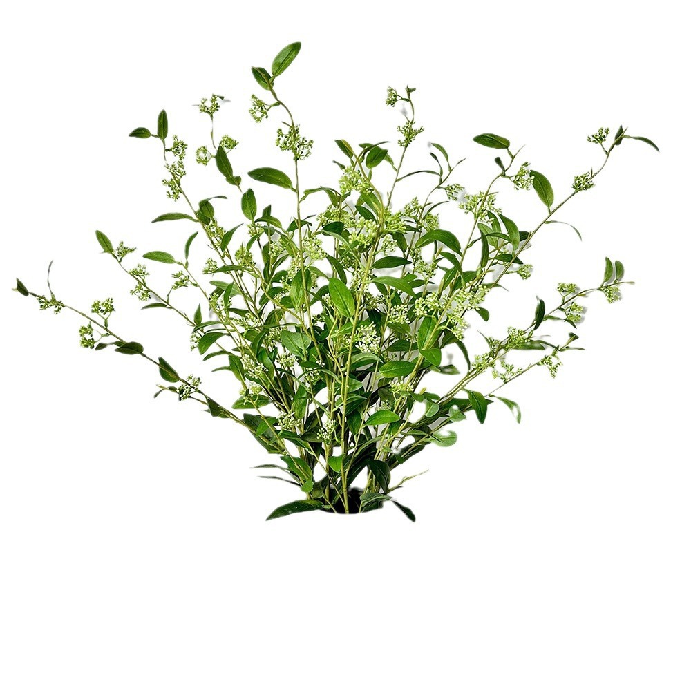 仿真花DIY发饰配件/假花/5朵塑膠花/仿真花/假花批发白底实物图