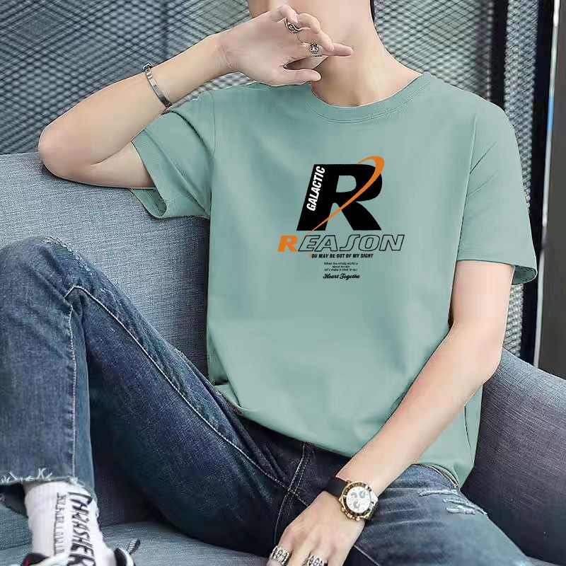 短袖/T恤/短袖T恤/体恤男士短袖潮流/尾货T恤白底实物图