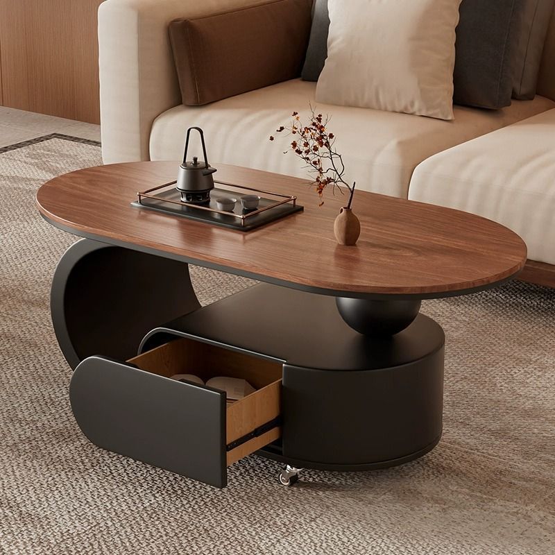 Changyuebang cream-style movable rock plate coffee table, new light luxury high-end sofa side table for small-sized households, 20 Application Scenario
