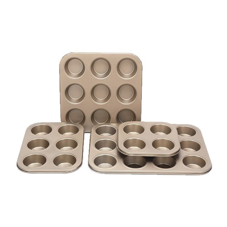 Baking mold, muffin small cake grinding tool, baking six-piece doughnut non-stick, household 6/12 piece mold baking tray tool Item Picture