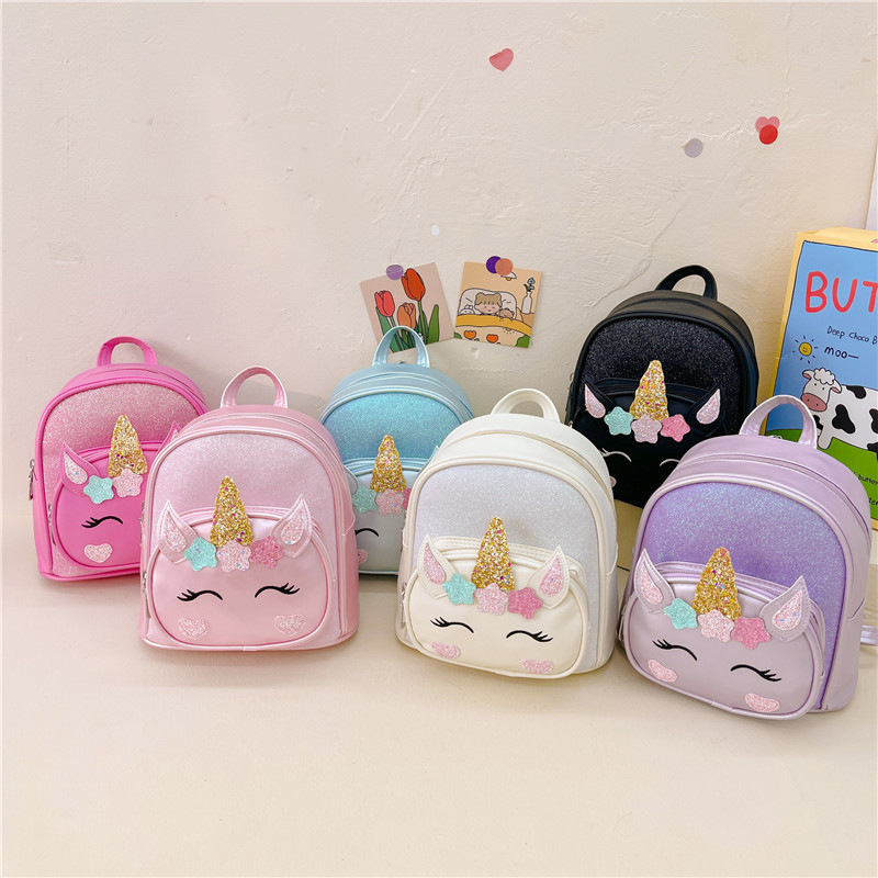 New children and students' casual backpack, cartoon cute little horse lightweight backpack, girls' kindergarten schoolbag