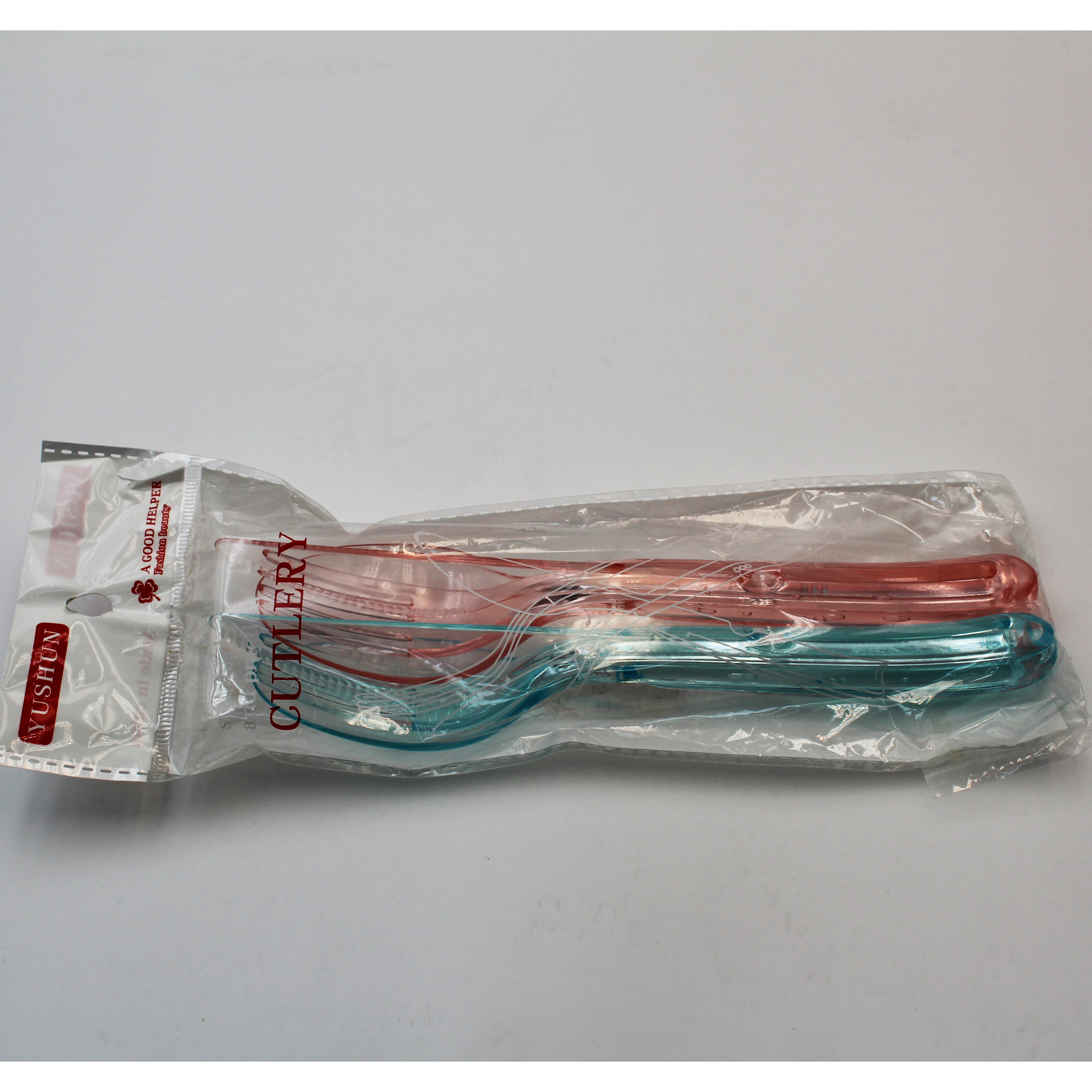 New salad knife, fork and spoon with thickened PS material, modern and simple ice cream knife, fork and spoon details Picture