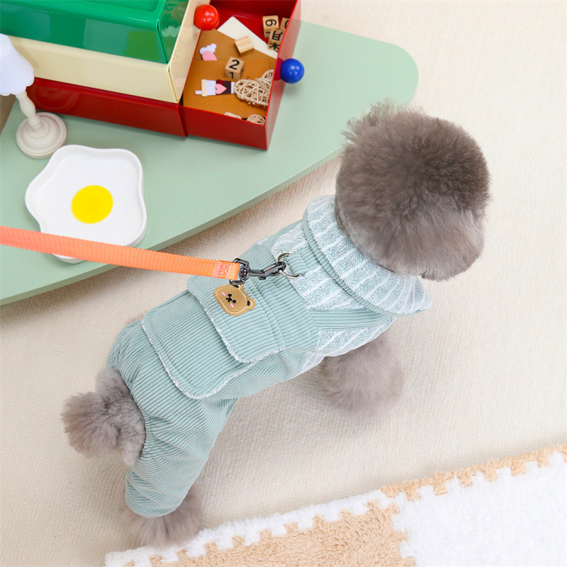 New autumn and winter dog sleeping jackets, four-legged cotton clothes, teddy bichon, small dog and cat pet clothes in stock from the manufacturer Specification image