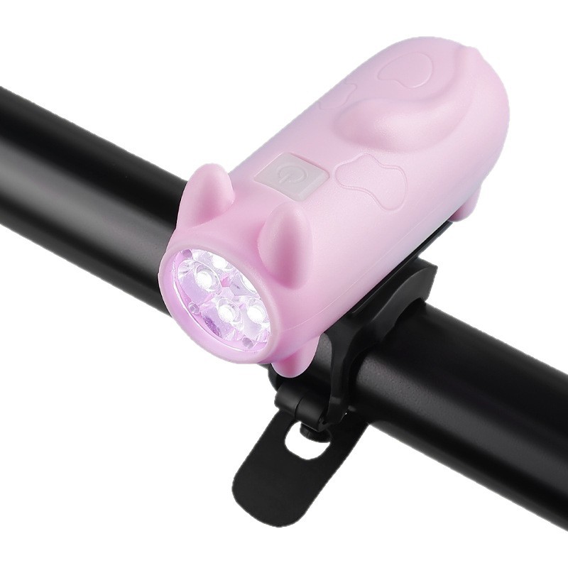 Bicycle headlight, multi-functional horn light, waterproof USB kitten light, mountain bike, road bike, decorative cycling equipment Item Picture