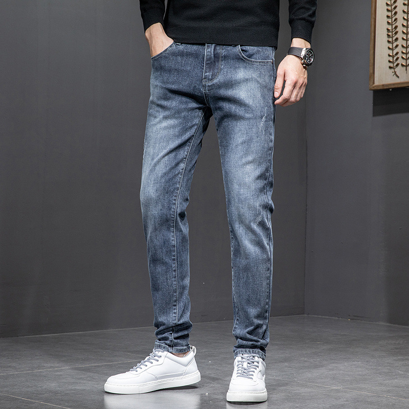 牛仔裤子男/男士牛仔裤薄款/男士修身牛仔裤的夏天/牛子裤男士潮流/牛仔裤子男士宽松百搭产品图