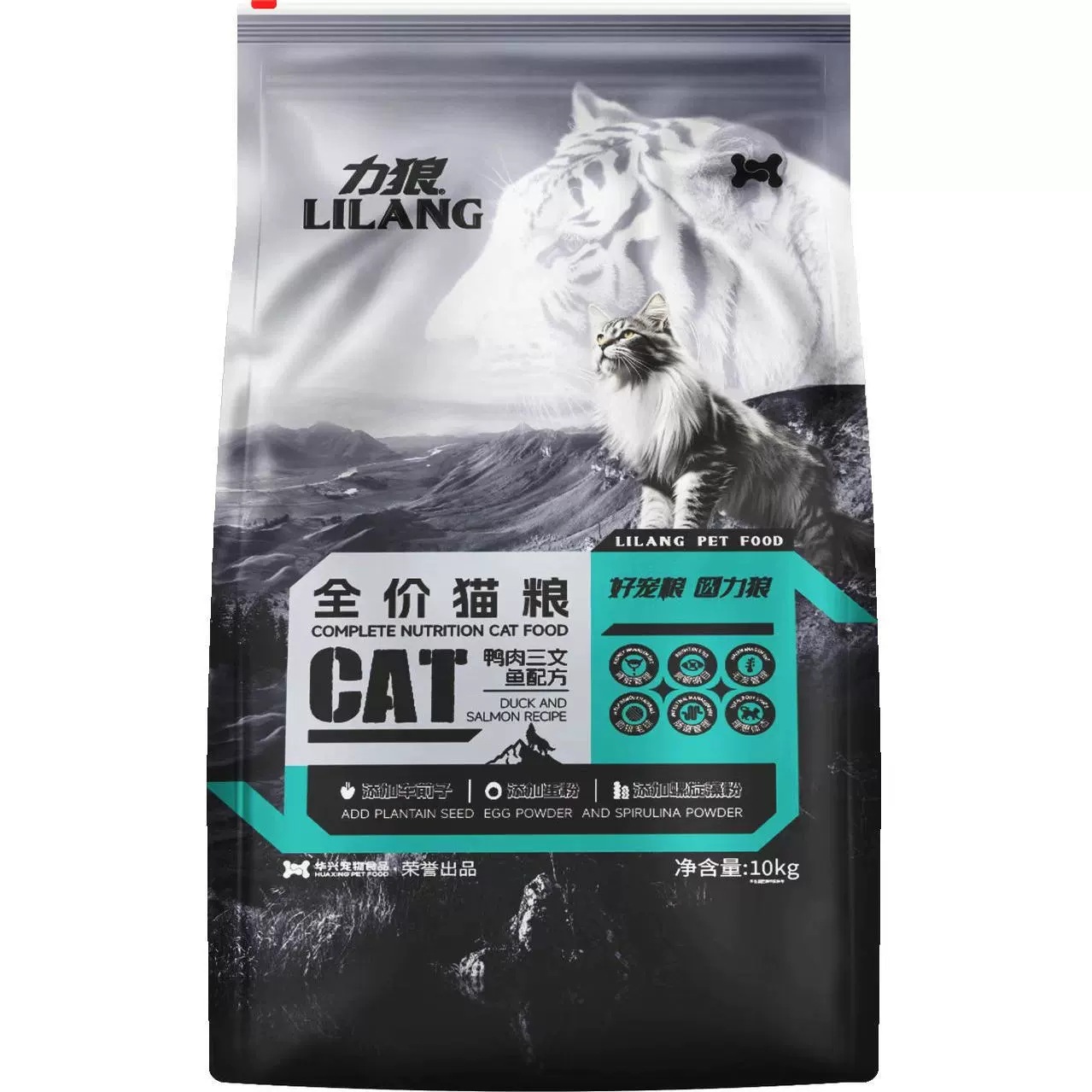 10kg of Li Lang cat Food, duck meat, Salmon and Beef flavor, kitten food, adult cat food, pet cat main food, 20 jin, folded ears Specification image