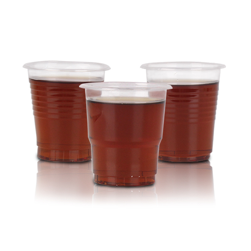 一次性杯子水杯批发透明塑料杯1000只装餐饮航空杯加厚家用结婚白底实物图