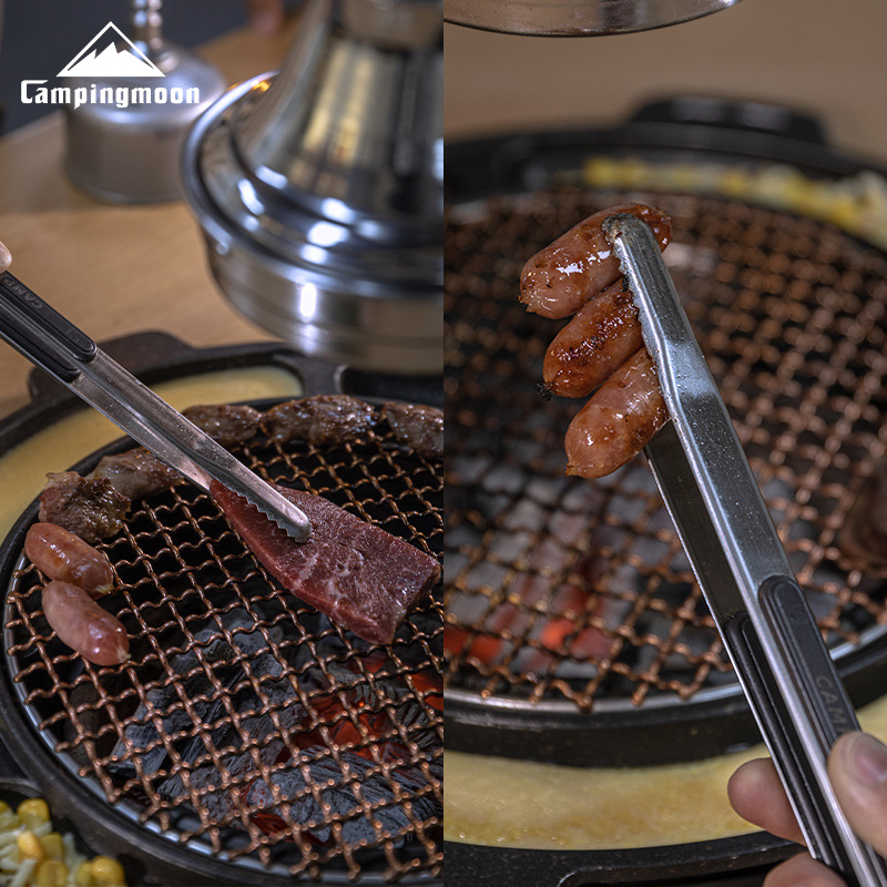 Koman SJ10 thickened 304 stainless steel barbecue tongs, anti-scald Korean food bread barbecue tongs Specification image