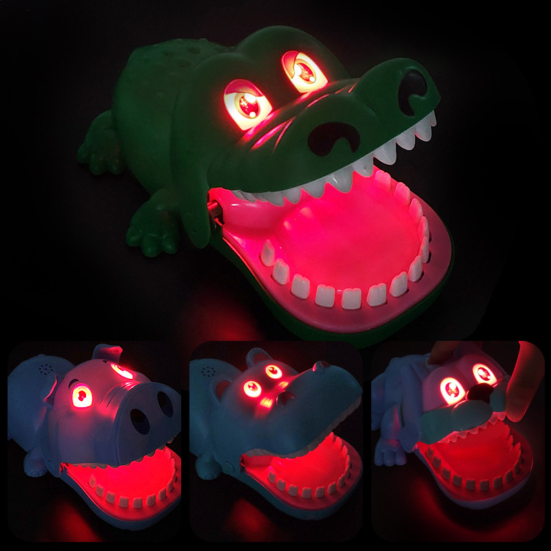 Large crocodile finger-biting toy, shark tooth-pulling parent-child game, dog finger-biting toy, children's prank props Specification image