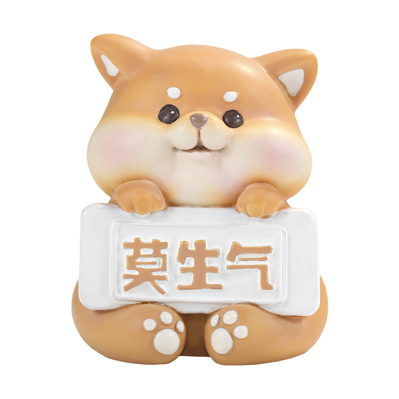 莫生气动物小摆件办公室桌面摆件装饰品可爱礼物卡通公仔车载装饰白底实物图