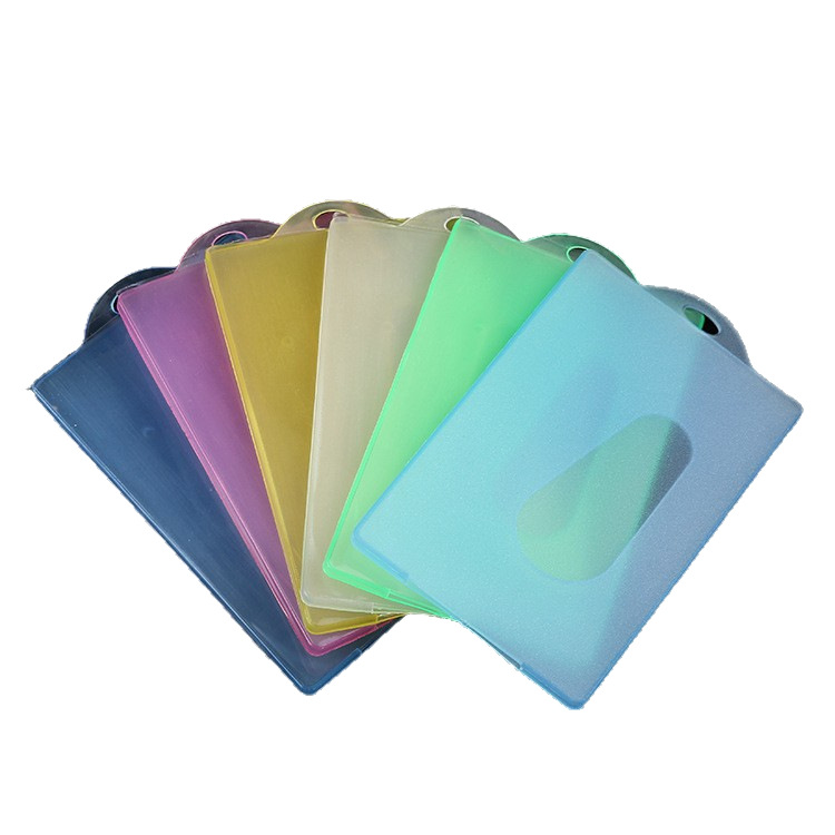 Jinwang Stationery colorful transparent frosted bank card case, bus card case, meal card case, ID card case, subway card protective case Item Picture